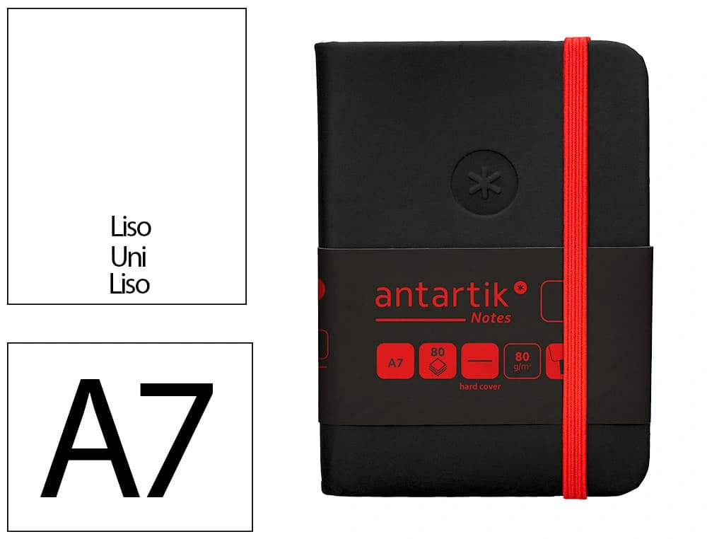Antartik Cuaderno con gomilla antartik notes tapa dura a7 hojas lisas 80 hojas 80 gr fsc