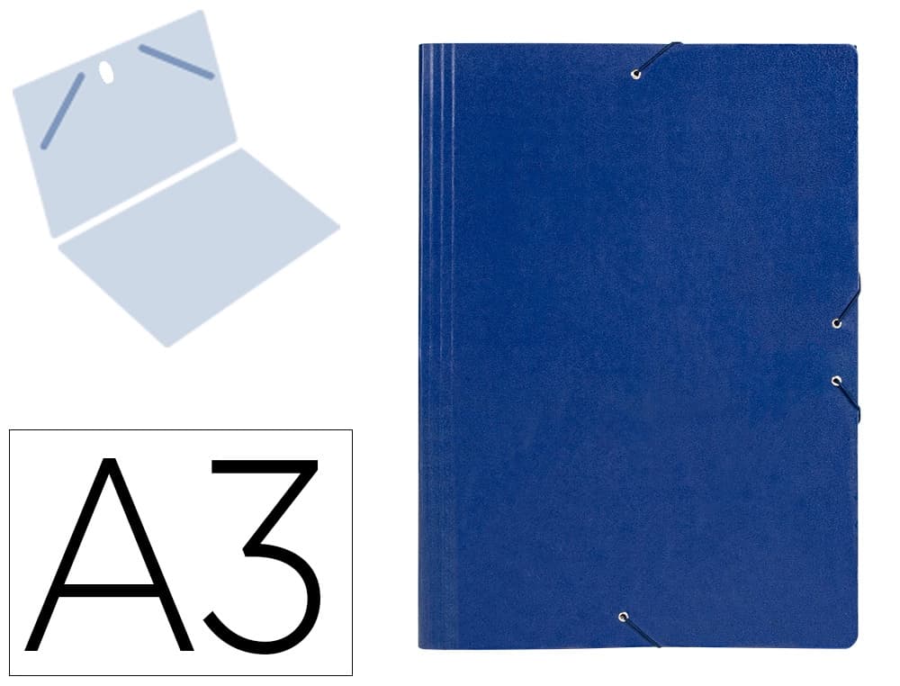 Liderpapel Carpeta planos liderpapel a3 carton gofrado n 12 · Azul