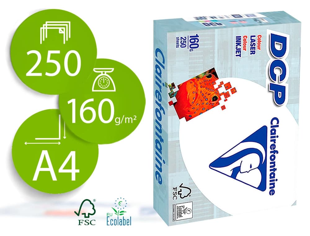Papel fotocopiadora clairefontaine 160 gramos paquete de 250 hojas