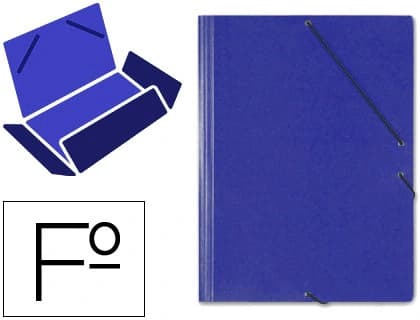 Carpeta saro gomas tres solapas carton folio