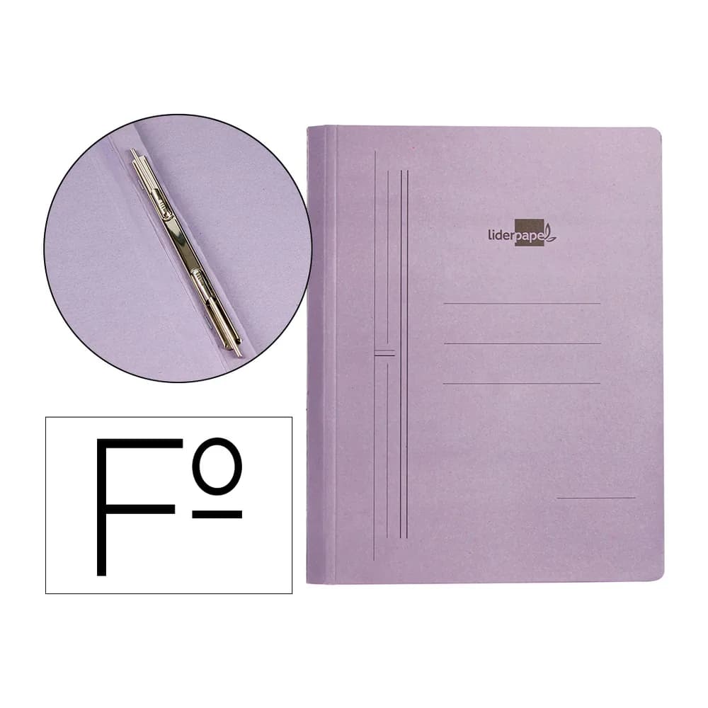 Liderpapel Carpeta gusanillo liderpapel folio carton azul