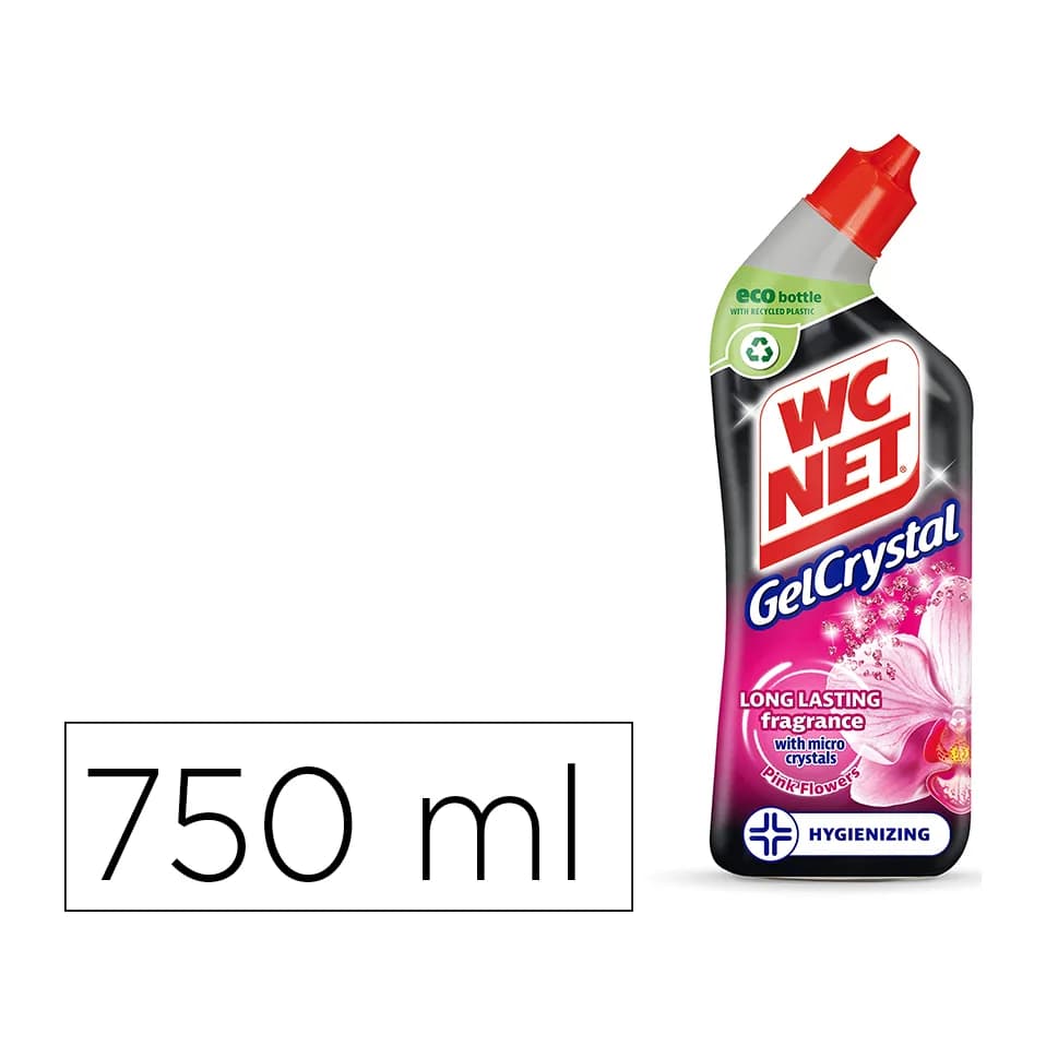 Wc net Limpiador de inodoros wc net gel crystal aroma fresco botella de 750 ml