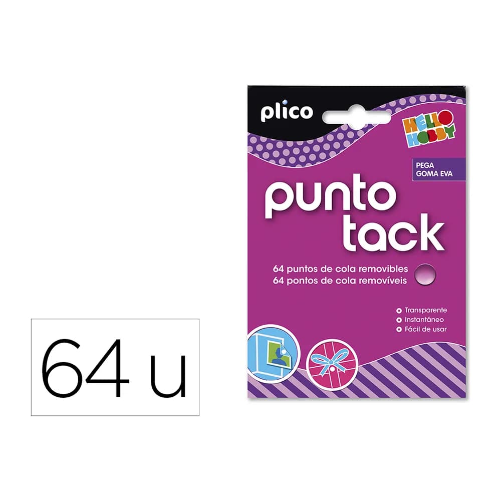Bostik Sujetacosa masilla punto tack de cola removible blister de 64 unidades