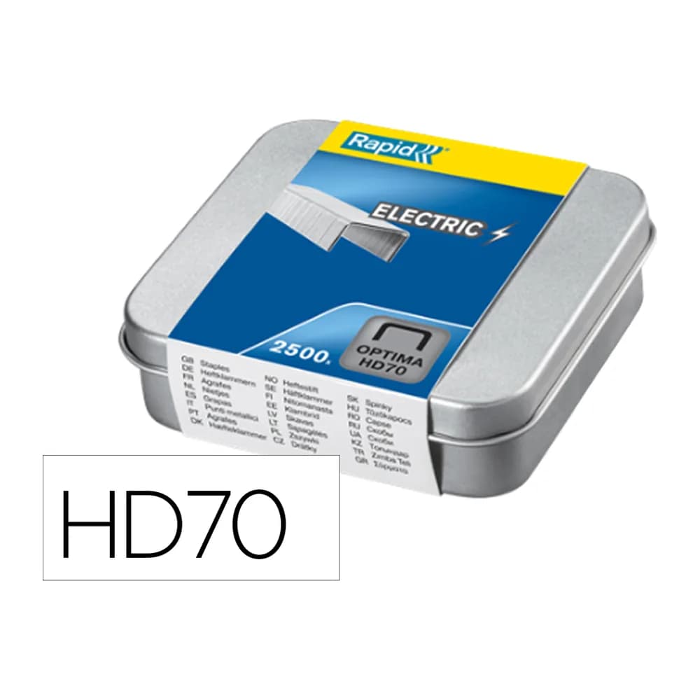 Rexel Grapas rexel optima hd70 caja de 2500 unidades