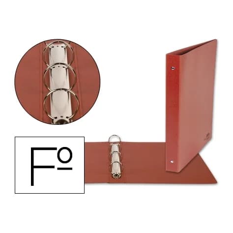 Liderpapel Carpeta de 4 anillas 40mm redondas liderpapel folio carton cuero