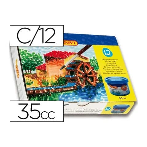 Jovi Tempera jovi 35 ml caja de 12 colores surtidos