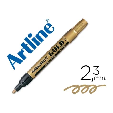 Artline Rotulador artline marcador permanente tinta metalica ek-900 oro punta redonda 2.3 mm