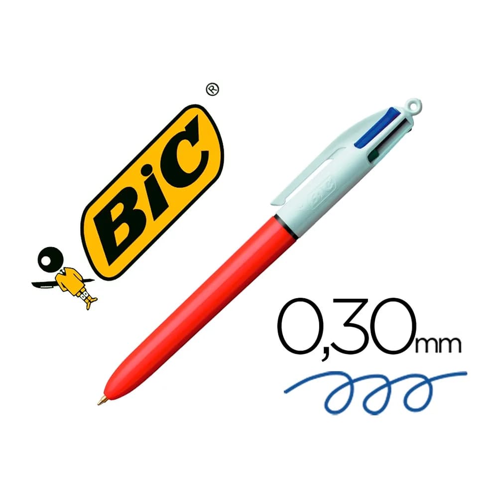 Bic Boligrafo bic cuatro colores punta fina 0,8 mm