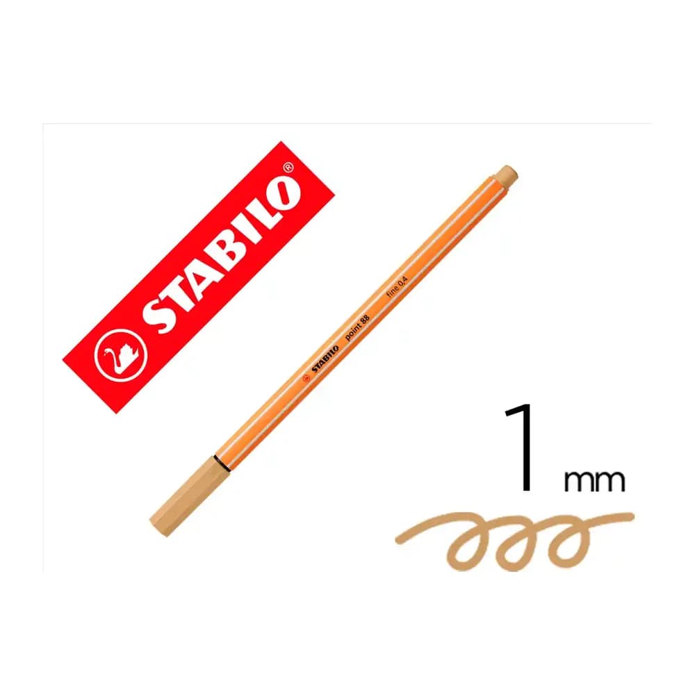 Stabilo Rotulador stabilo punta de fib ra point 88 ocre punta fina 0,4mm