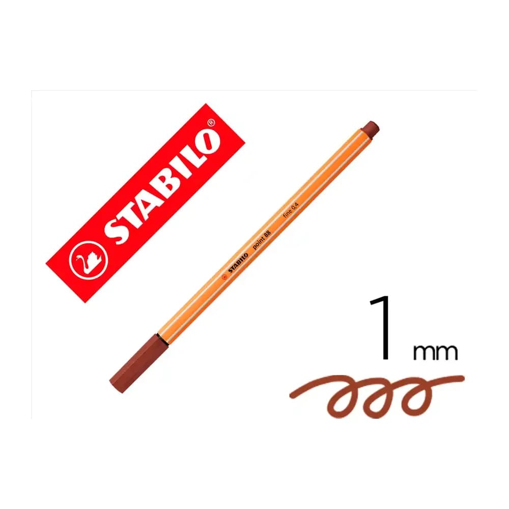 Stabilo Rotulador stabilo punta de fib ra point 88 siena tostado punta fina 0,4mm