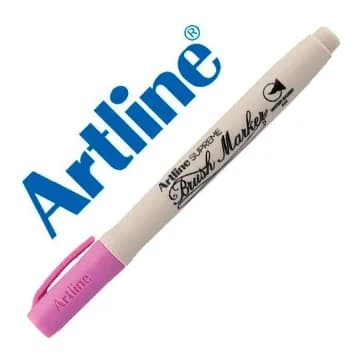 Artline Rotulador artline supreme brush pintura base de agua punta tipo pincel trazo variable rosa