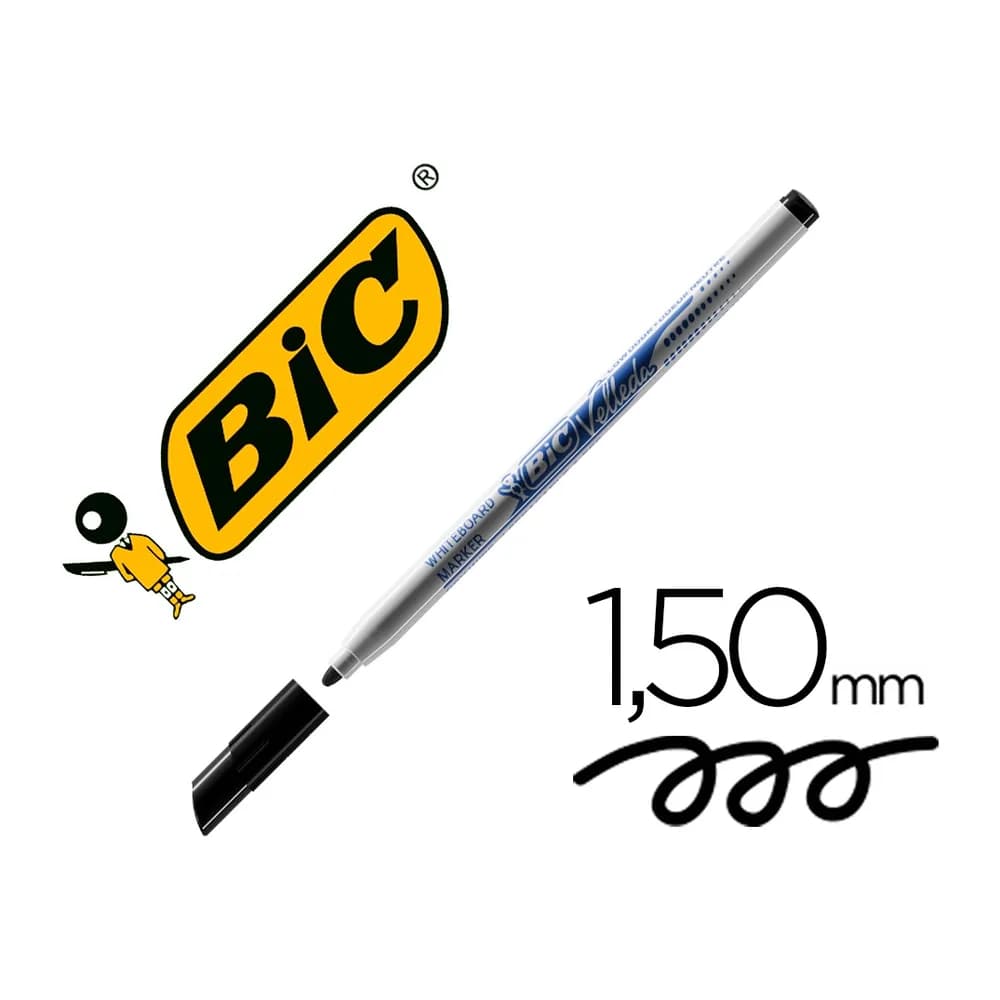 Bic Rotulador bic velleda fino para pizarra punta redonda 1 mm