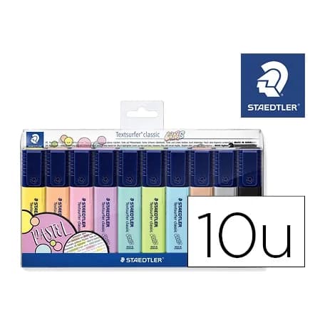 Staedtler Rotulador textsurfer classic 364 pastel & vintage bolsa de 10 unidades colores surtidos