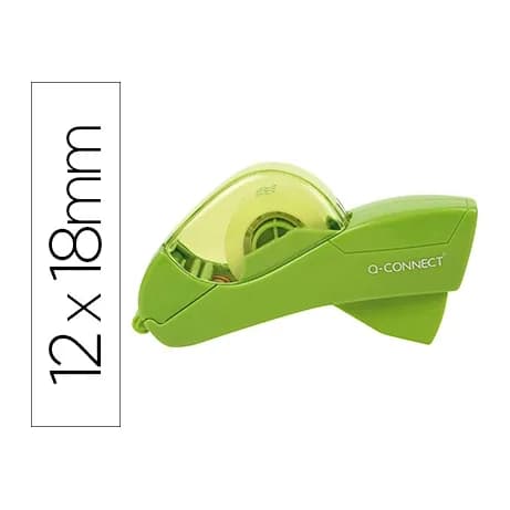 Q-connect Portarrollo q-connect automatico plastico para cintas de 12 y 19 mm color verde incluye 2 cintas