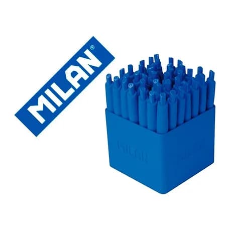 Milan Boligrafo milan p1 expositor retractil 1 mm touch mini azul expositor de 40 unidades
