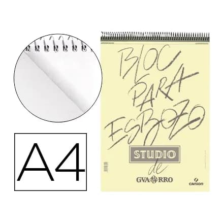 Canson Bloc dibujo esbozo canson din a4 microperforado 21x29,7 cm 100 hojas grano fino 90 gr/m2