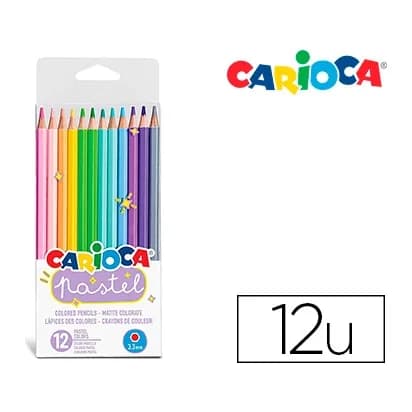 Carioca Lapices de colores carioca pastel blister de 12 colores surtidos