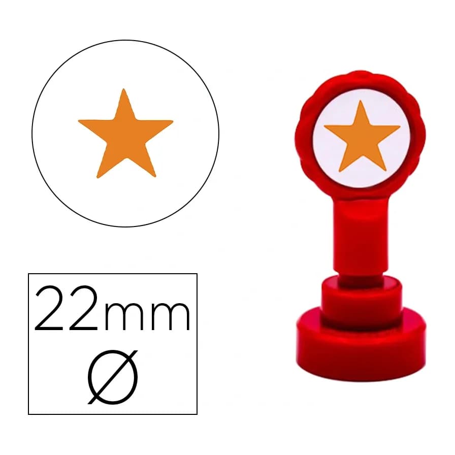 Artline Sello artline emoticono estrella color oro 22 mm diametro