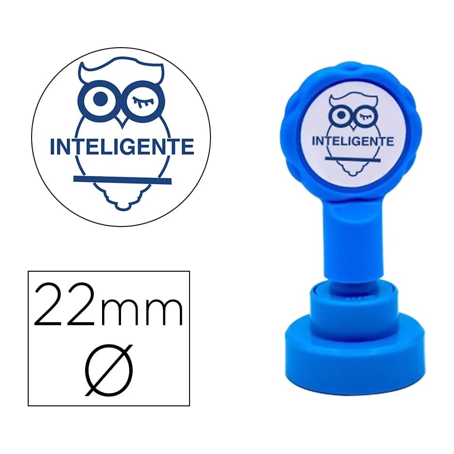 Artline Sello artline emoticono inteligente color azul 22 mm diametro