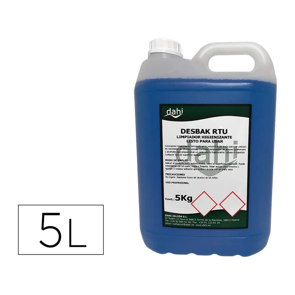 Otros Limpiador bactericida dahi desbak azul garrafa 5 litros