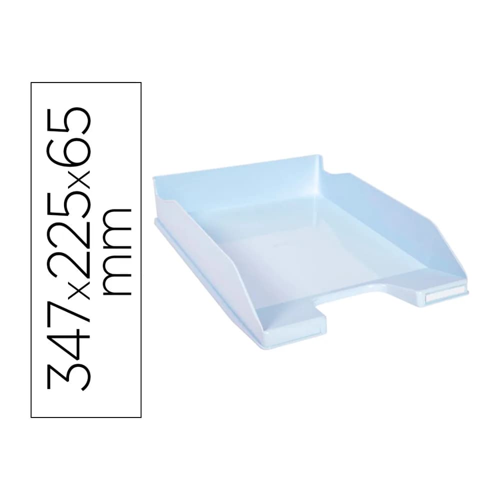 Exacompta Bandeja sobremesa exacompta aquarel combo midi azul pastel 347x255x65 mm