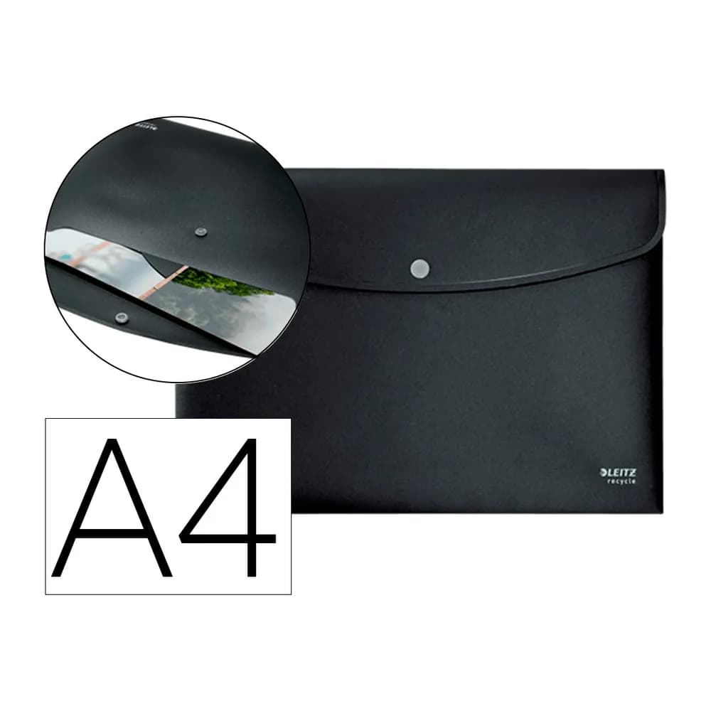 Leitz Carpeta leitz recycle portadocumentos broche din a4 polipropileno negro
