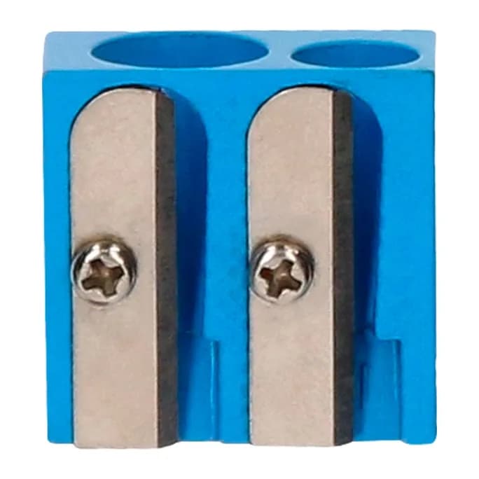 Liderpapel Sacapuntas liderpapel metalico cuña 2 usos color azul