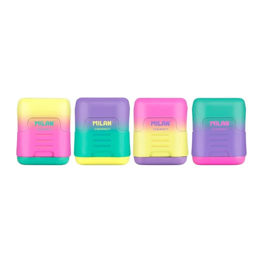 Milan Sacapuntas milan compact sunset plastico 2 usos colores surtidos