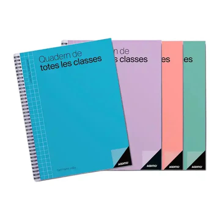 Additio Cuaderno de todas las clases profesorado catalan additio 136 paginas semana vista color azul 225x310 mm