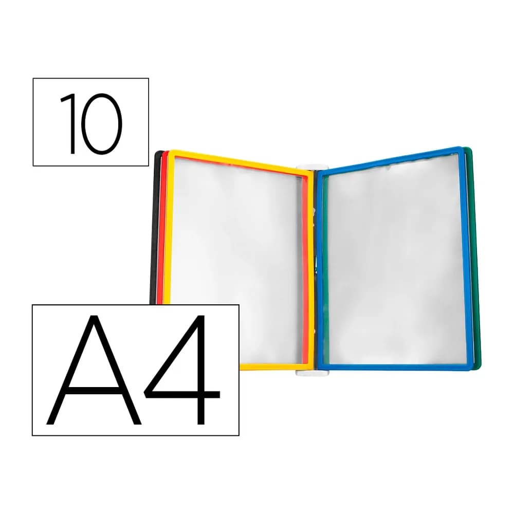 Liderpapel Portacatalogo de pared plastico liderpapel con 10 fundas din a4 colores surtidos