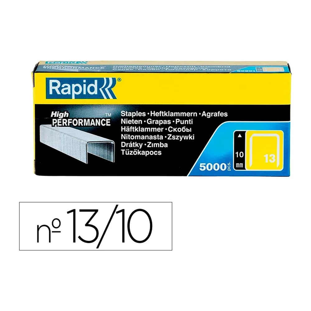 Rapid Grapas rapid 13/10 mm galvanizada caja de 5000 unidades