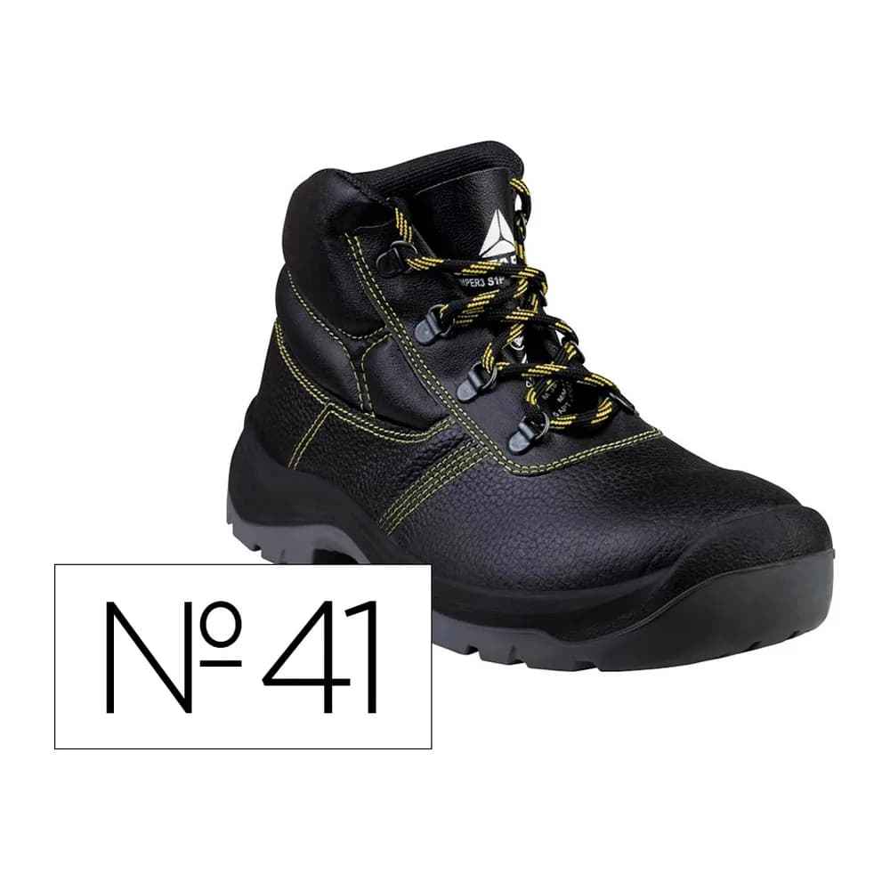 Deltaplus Botas deltaplus de seguridad piel crupon pigmentada suela pu bi-densidad color negro talla 41