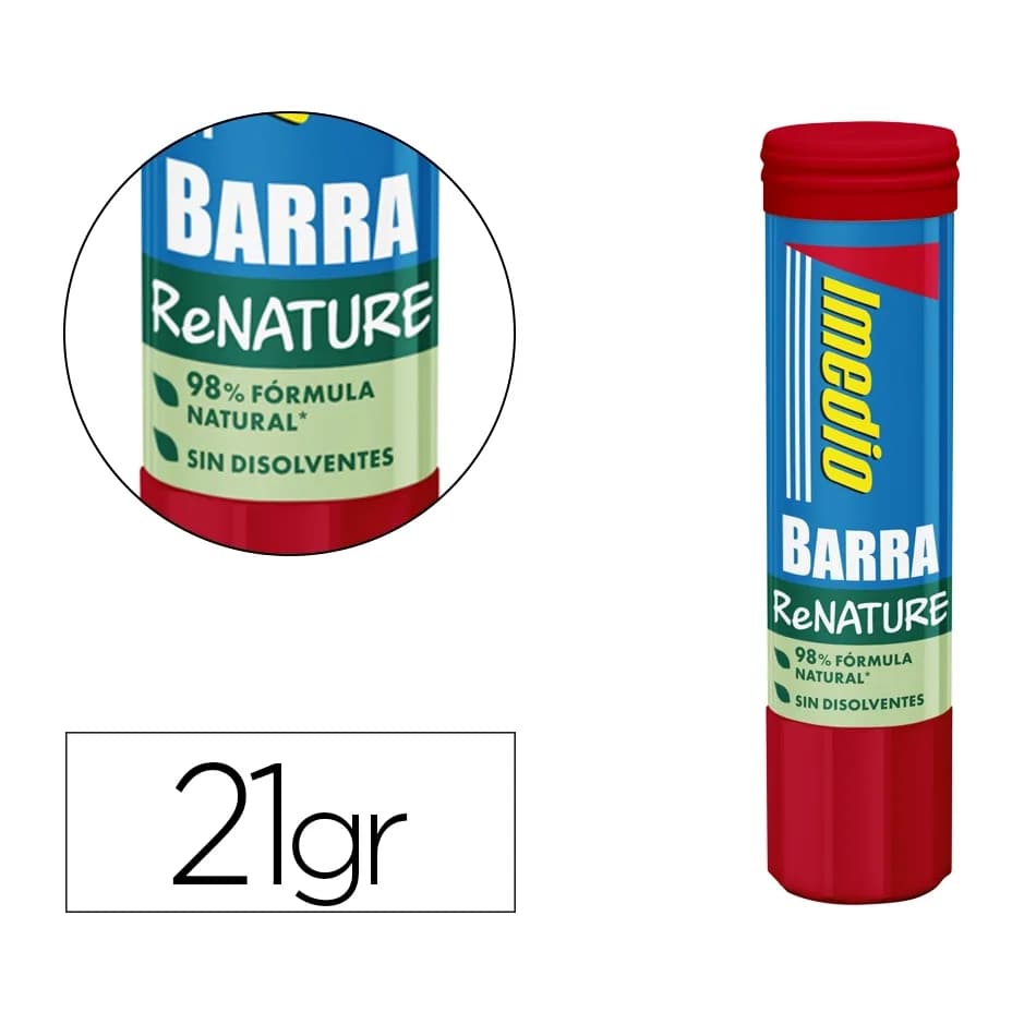 Imedio Pegamento imedio en barra renature sin disolventes 21 gr