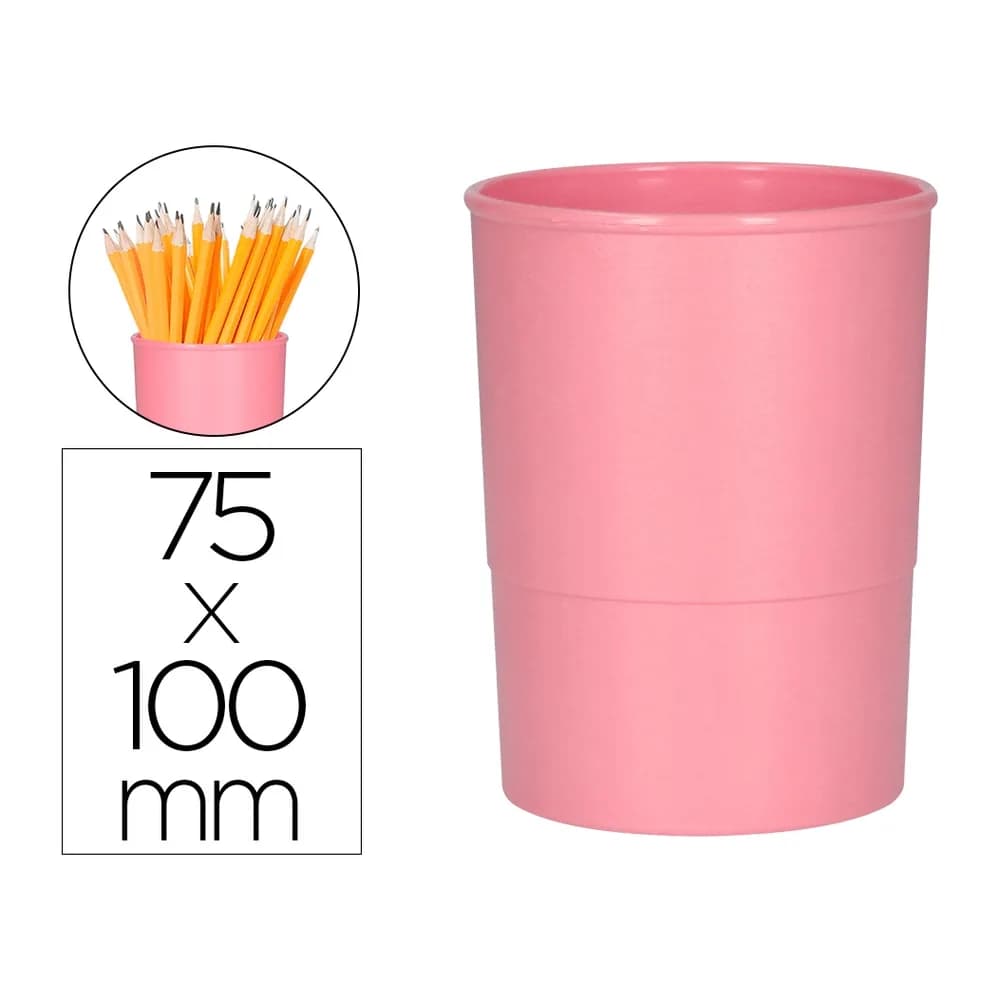 Q-connect Cubilete portalapices q-connect opaco plastico diametro 75 mm alto 100 mm