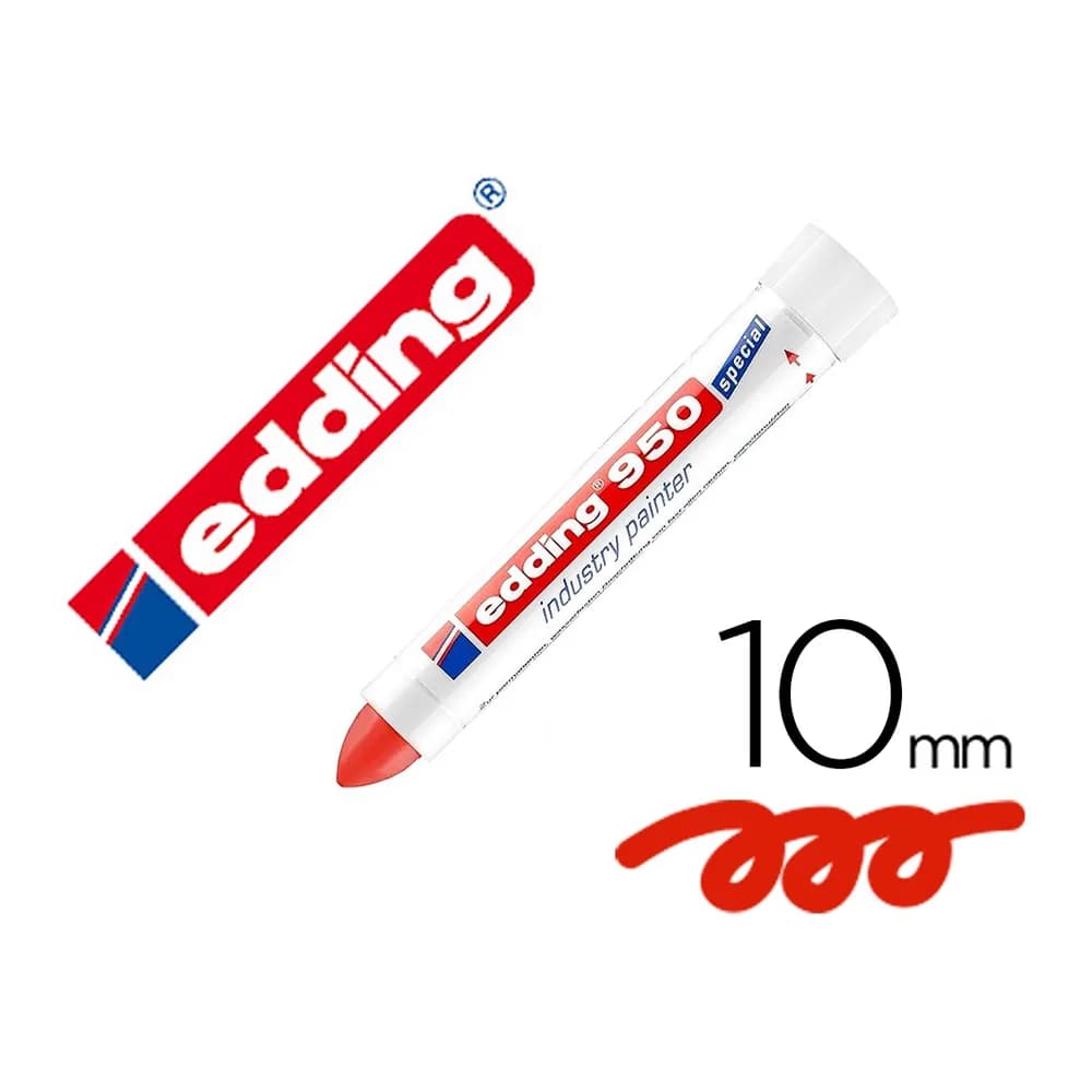 Edding Marcador edding permanente 950 pasta opaca punta redonda 10 mm para superficies oxidadas/rugosas