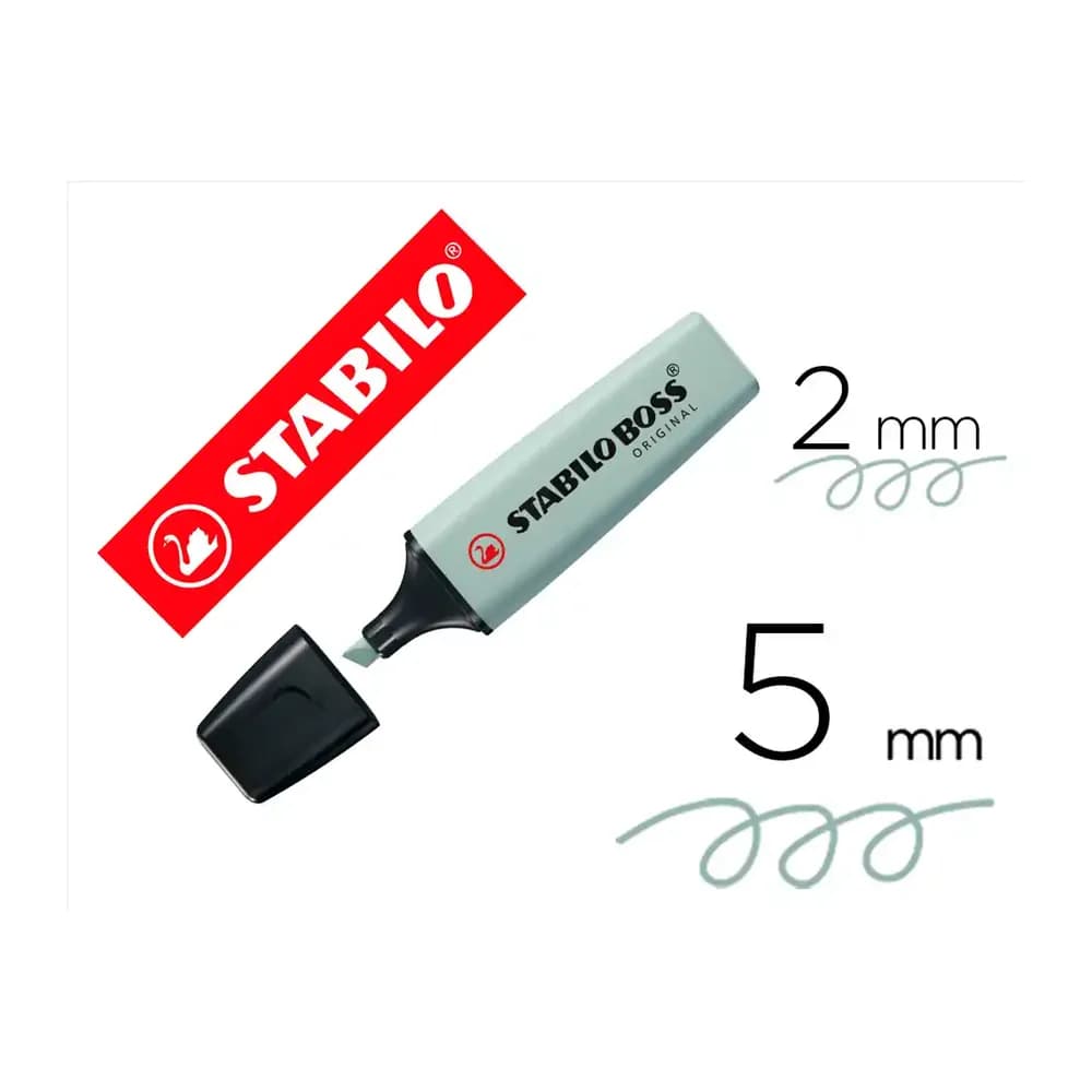 Stabilo Rotulador stabilo boss pastel fluorescente 70 nature colors verde tierra