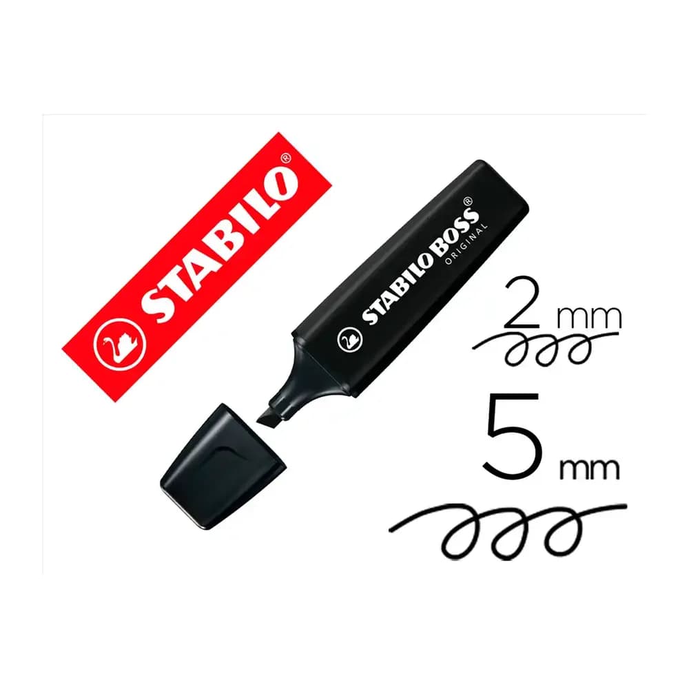 Stabilo Rotulador stabilo boss pastel fluorescente nature colors negro