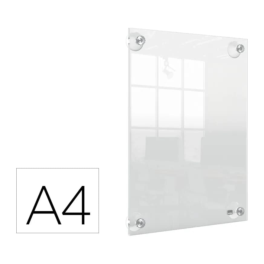 Nobo Marco porta anuncios nobo acrilico transparente mural removible din a4 sin marco 261x24x346 mm