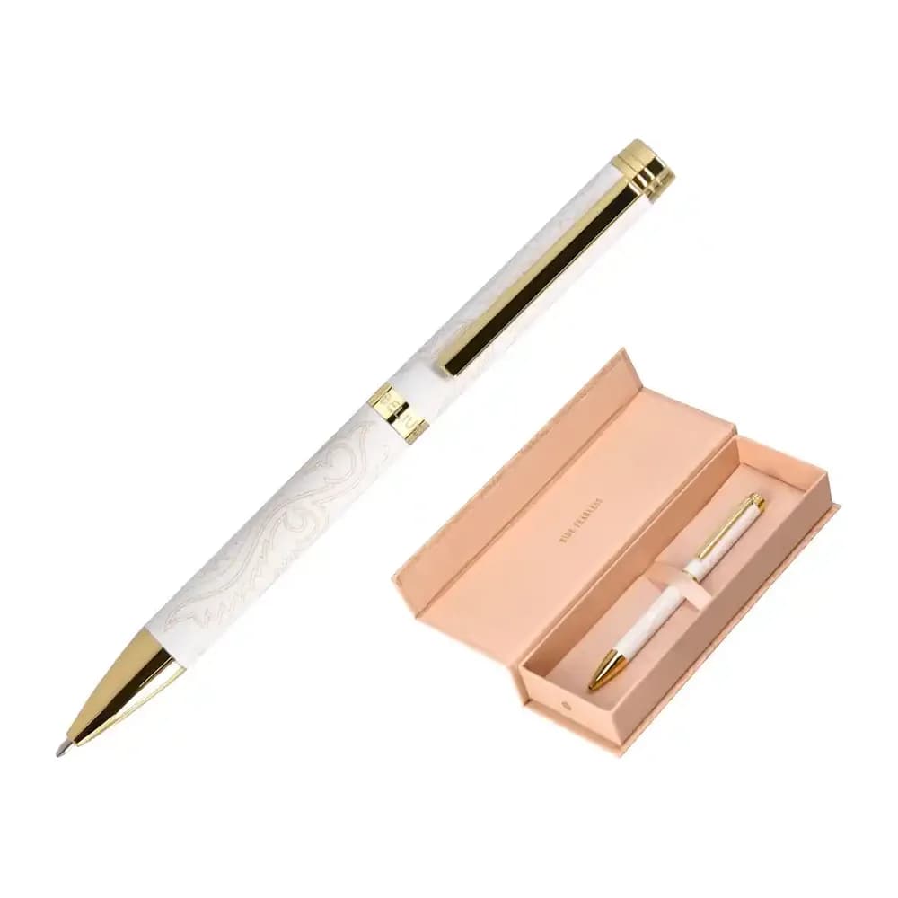 Belius Boligrafo belius wild west aluminio color crema dorado tinta color azul caja de diseño