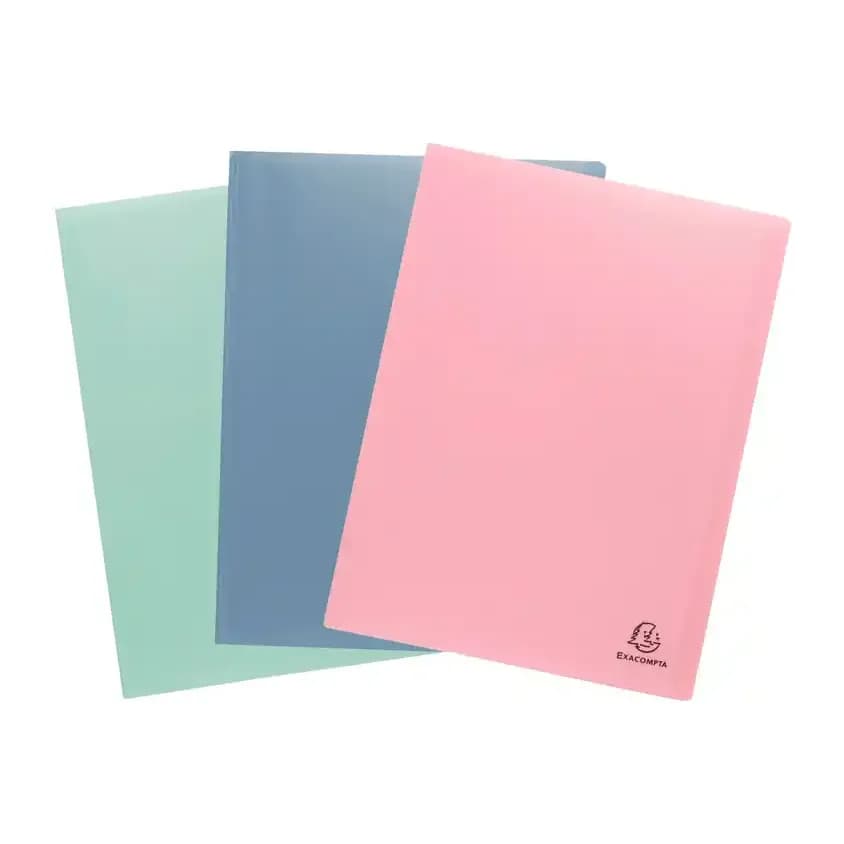 Exacompta Carpeta exacompta autentik escaparate 40 fundas din a4 polipropileno reciclado colores surtidos