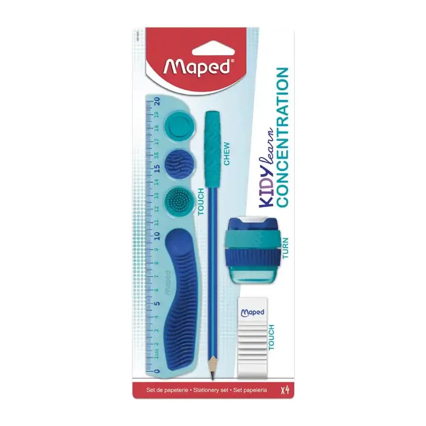 Maped Kit escolar maped kidylearn concentration azul 4 piezas