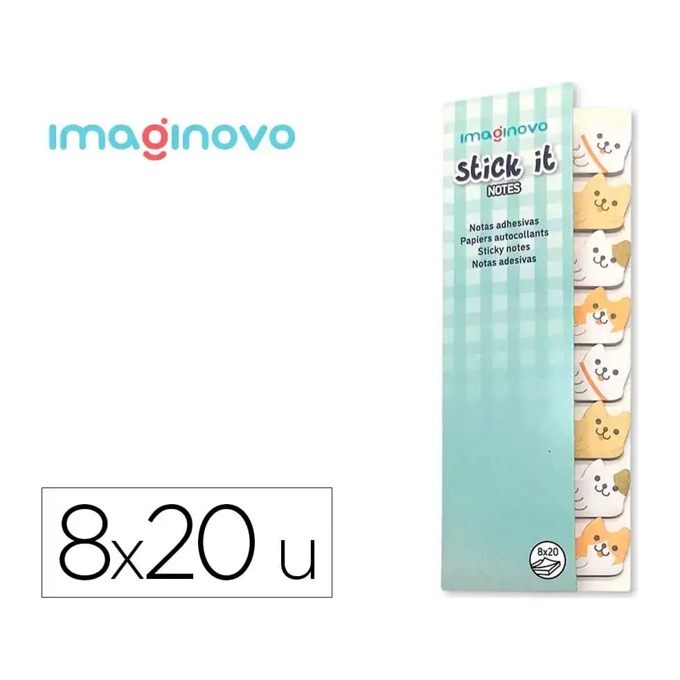 Imaginovo Bloc notas adhesivas imaginovo marcapaginas perrito 120 hojas 8x15x48 mm