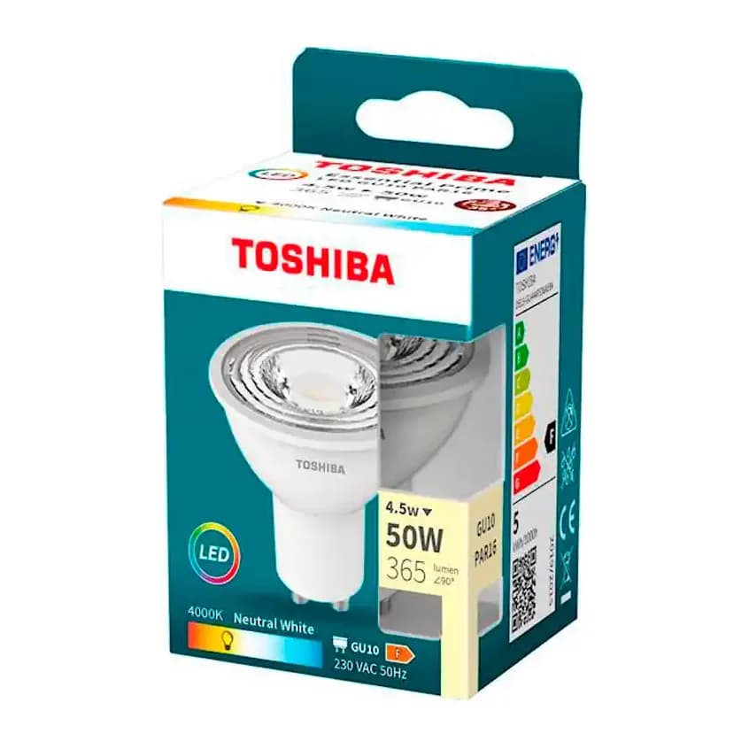 Toshiba Foco led toshiba essential gu10 4.5w luz neutra 4000k