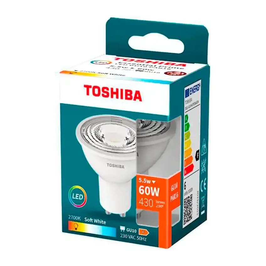 Toshiba Foco led toshiba essential gu10 5.5w luz calida 2700k