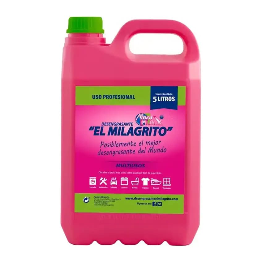 Nuca max Limpiador desengrasante nuca max el milagrito garrafa de 5 litros