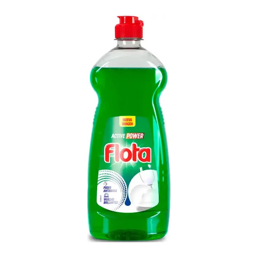 Flota Lavavajillas flota active power verde botella de 750 ml