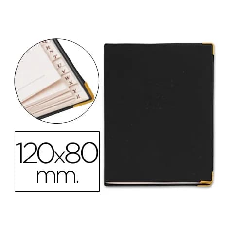 Q-connect Listin telefonico q-connect tapa flexible con cantonera dorada 120x80 mm