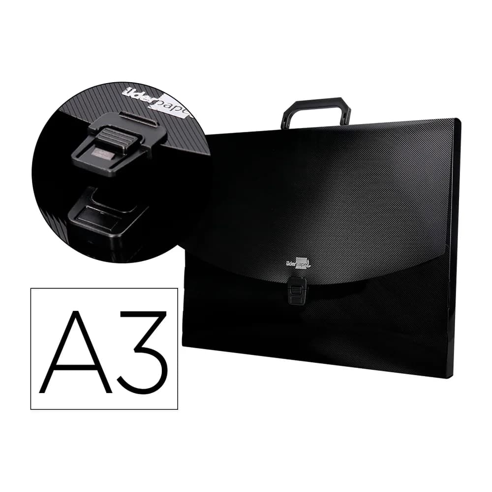Liderpapel Carpeta liderpapel portadocumentos polipropileno din a3 con asa y broche