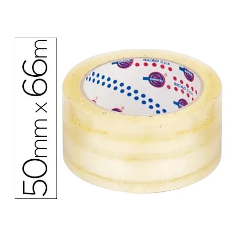 Eurocel Cinta adhesiva eurocel polipropileno transparente 66 mt x 50 mm para embalaje