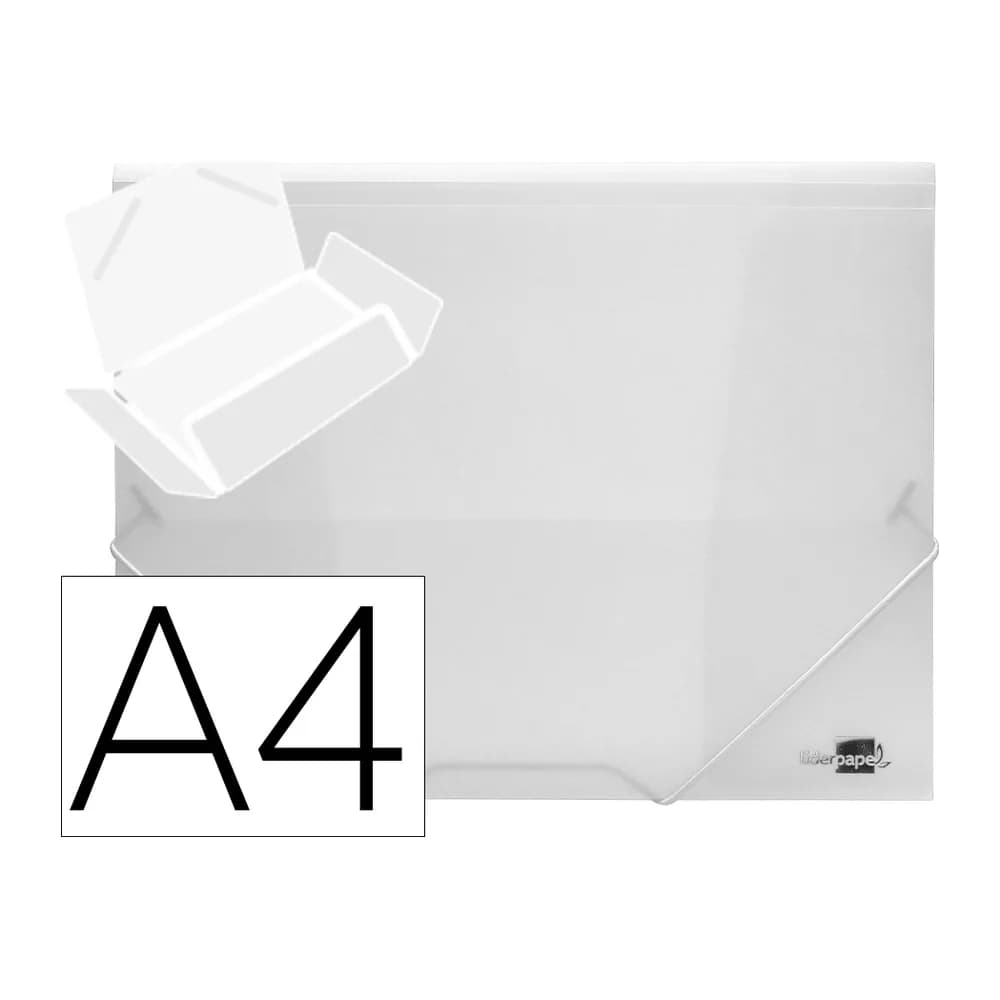 Liderpapel Carpeta liderpapel gomas solapas 34964 polipropileno din a4 transparente translucido